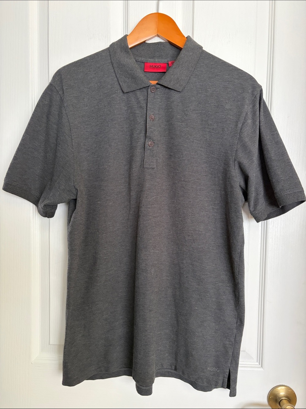 Hugo Boss Charcoal Gray Short-Sleeve Polo